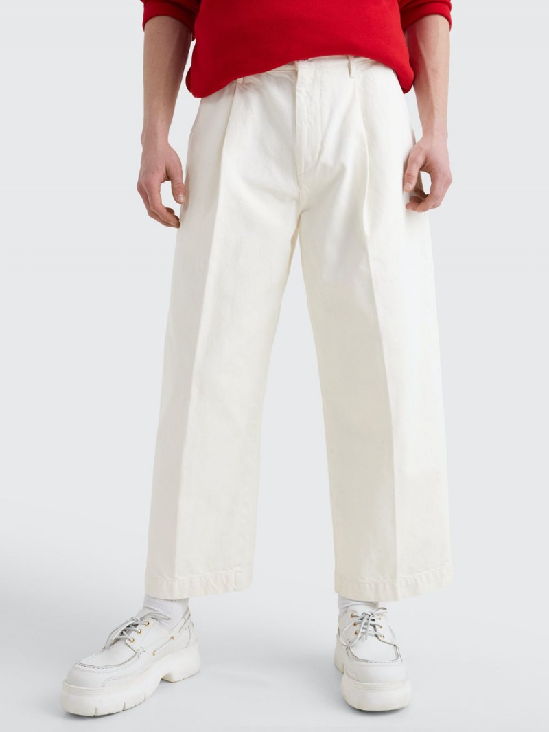 Tommy Hilfiger Regular White Chino Jeans Herr Vita | 705-PUXFQW