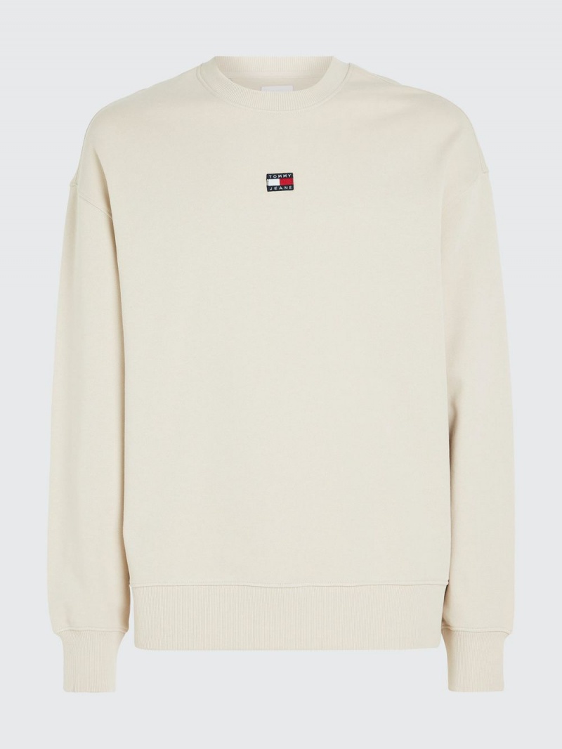 Tommy Hilfiger Relaxed Fit Badge Tröjor Herr Beige | 325-DYEHLA