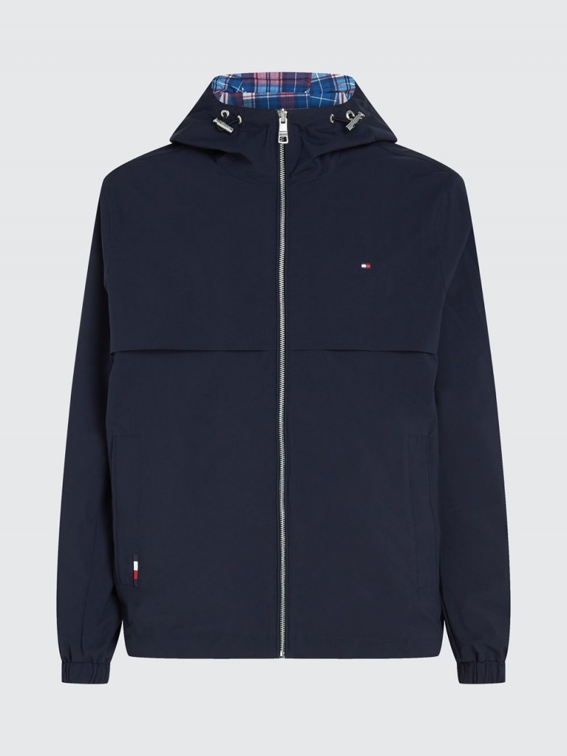 Tommy Hilfiger Reversible Printed Jackor Herr Marinblå | 926-JMONIC