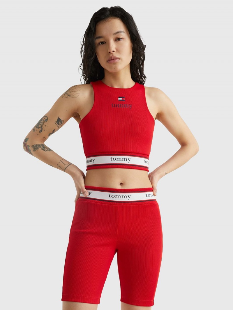 Tommy Hilfiger Räfflad Racer-Trend Blast Dam Röda | 903-VXYMWN