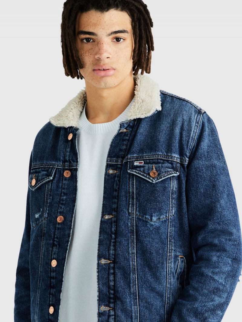 Tommy Hilfiger Sherpa Jackor Herr Marinblå | 801-RFZLQT