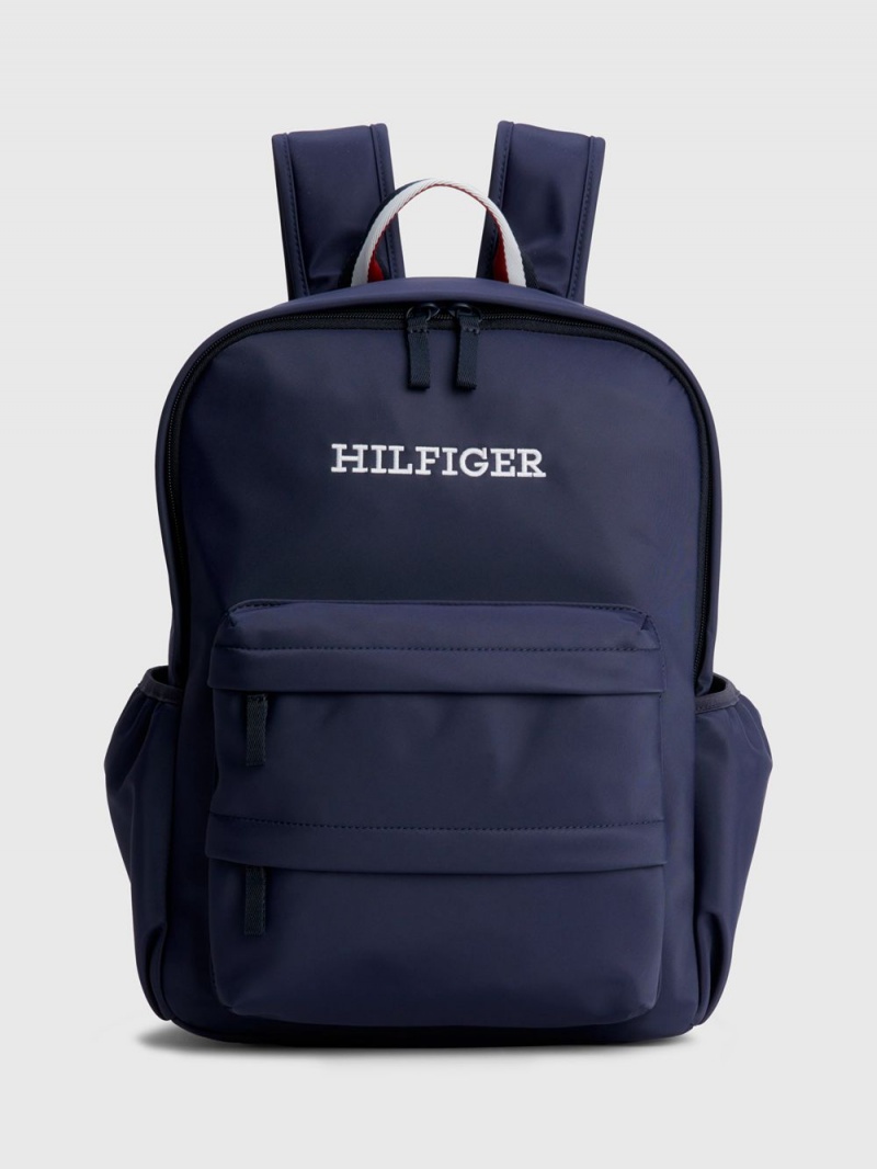 Tommy Hilfiger Signature Recycled Ryggsäck Tjej Marinblå | 972-FHQGEW