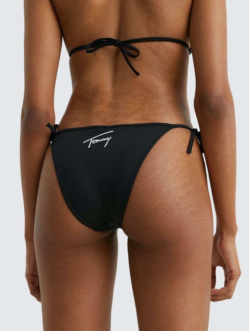 Tommy Hilfiger Signature Side Tie Bikini Badkläder Dam Svarta | 350-NMSDPT