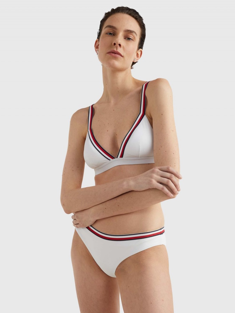 Tommy Hilfiger Signature Tape Hipster Cut Bikini Badkläder Dam Vita | 843-YEILVO