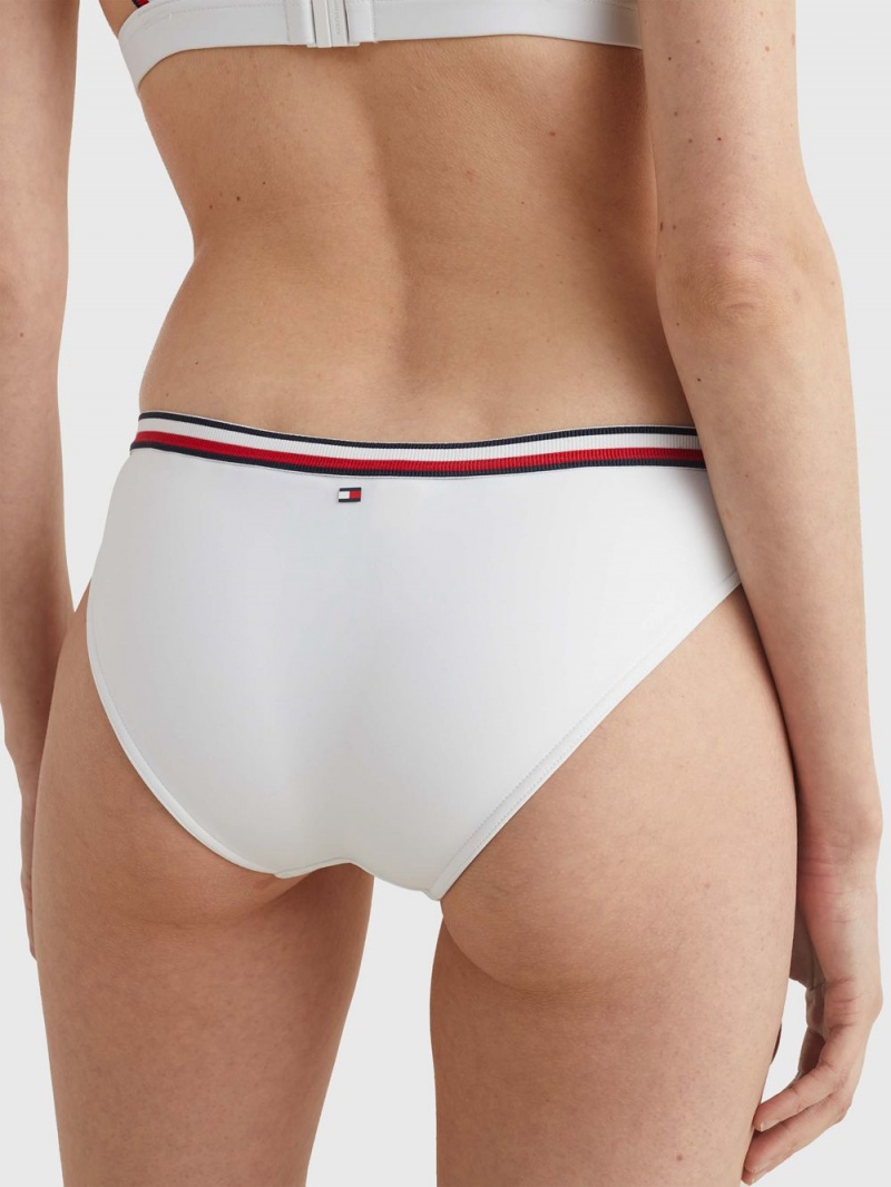 Tommy Hilfiger Signature Tape Hipster Cut Bikini Badkläder Dam Vita | 843-YEILVO