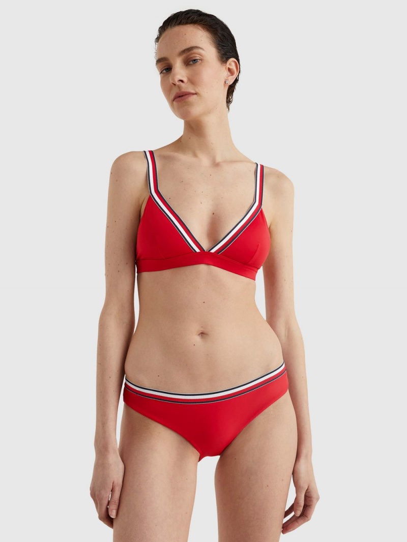 Tommy Hilfiger Signature Tape Hipster Cut Bikini Badkläder Dam Röda | 306-BEWOKS