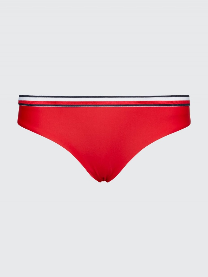 Tommy Hilfiger Signature Tape Hipster Cut Bikini Badkläder Dam Röda | 306-BEWOKS