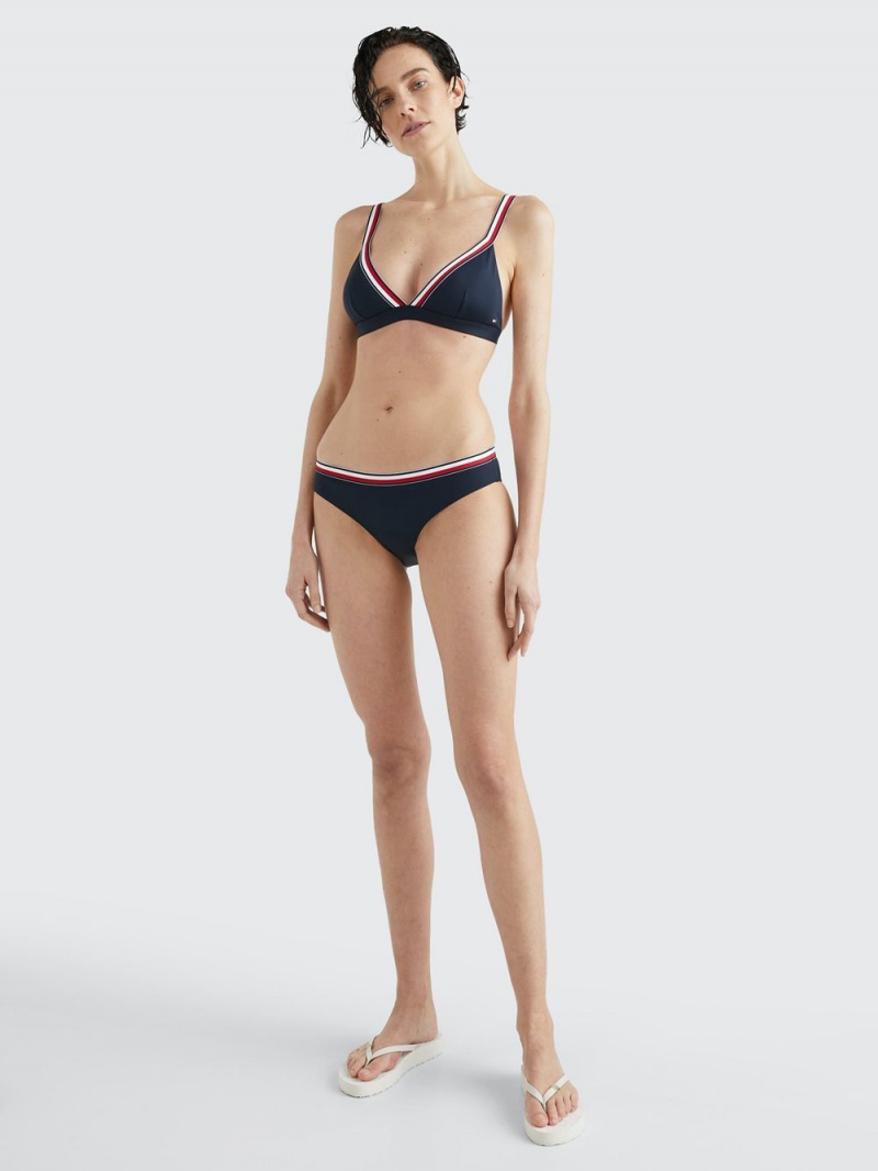 Tommy Hilfiger Signature Tape Hipster Cut Bikini Badkläder Dam Marinblå | 069-SNGZOF