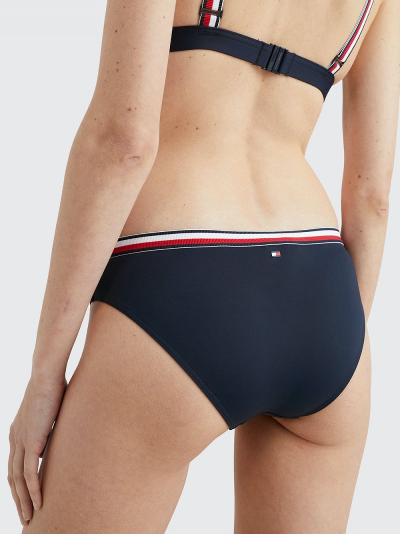 Tommy Hilfiger Signature Tape Hipster Cut Bikini Badkläder Dam Marinblå | 069-SNGZOF