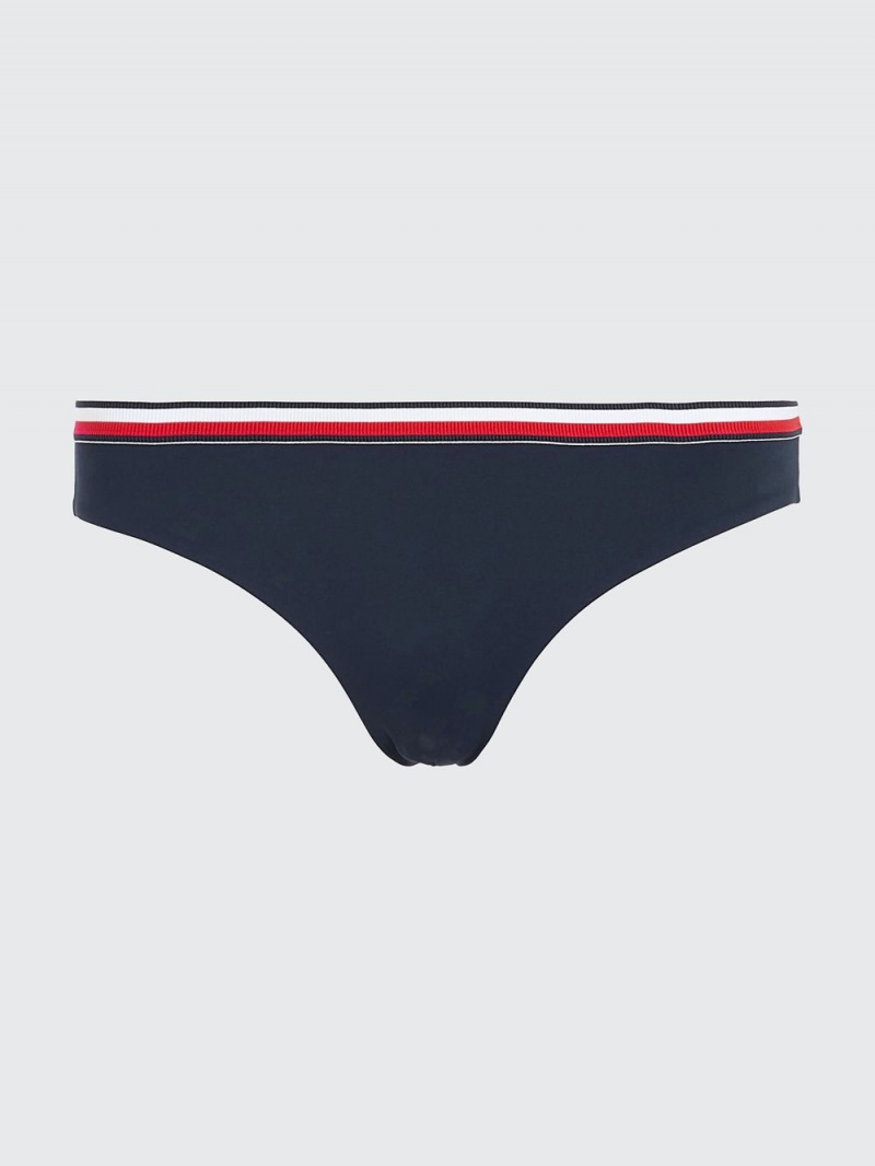 Tommy Hilfiger Signature Tape Hipster Cut Bikini Badkläder Dam Marinblå | 069-SNGZOF