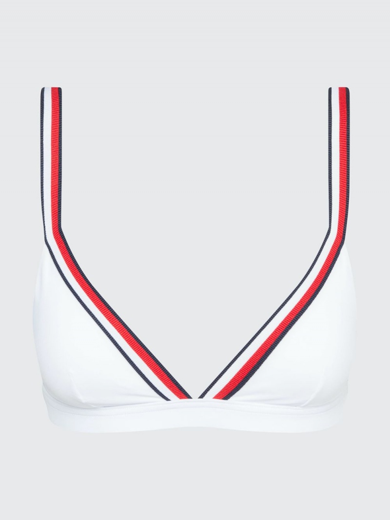 Tommy Hilfiger Signature Tape Unpadded Triangle Bikini Badkläder Dam Vita | 167-FGTVCM