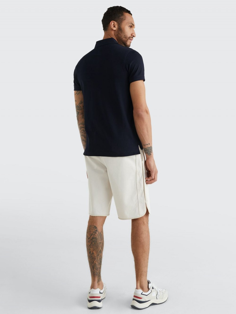 Tommy Hilfiger Slim Fit Piketröja Herr Marinblå | 239-IMALQF