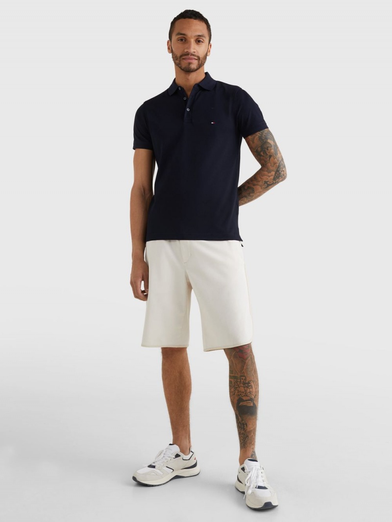 Tommy Hilfiger Slim Fit Piketröja Herr Marinblå | 239-IMALQF