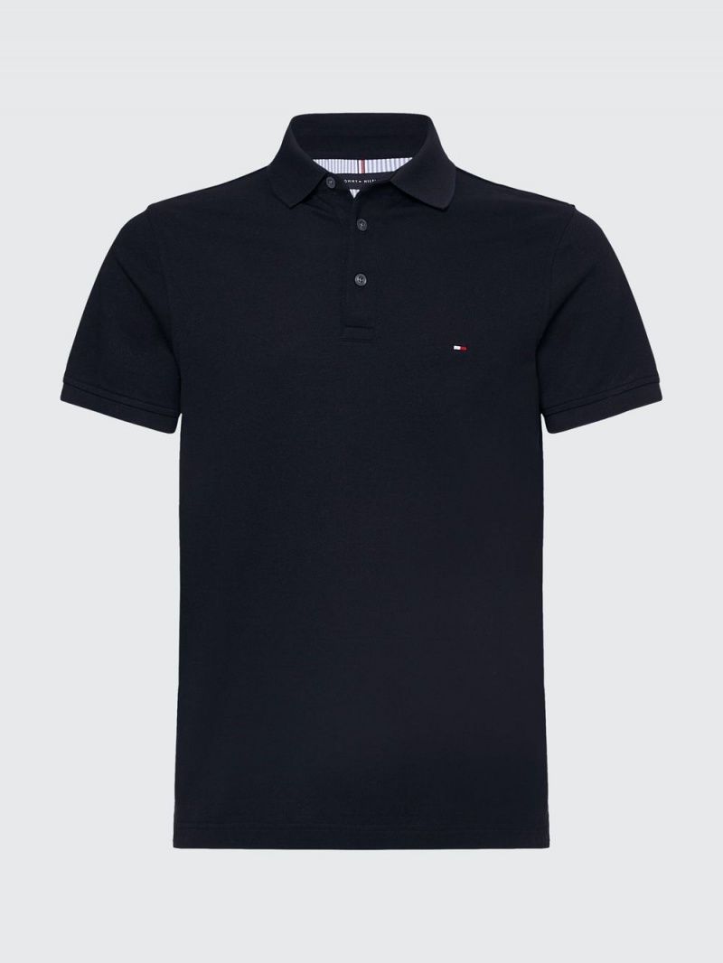 Tommy Hilfiger Slim Fit Piketröja Herr Marinblå | 239-IMALQF