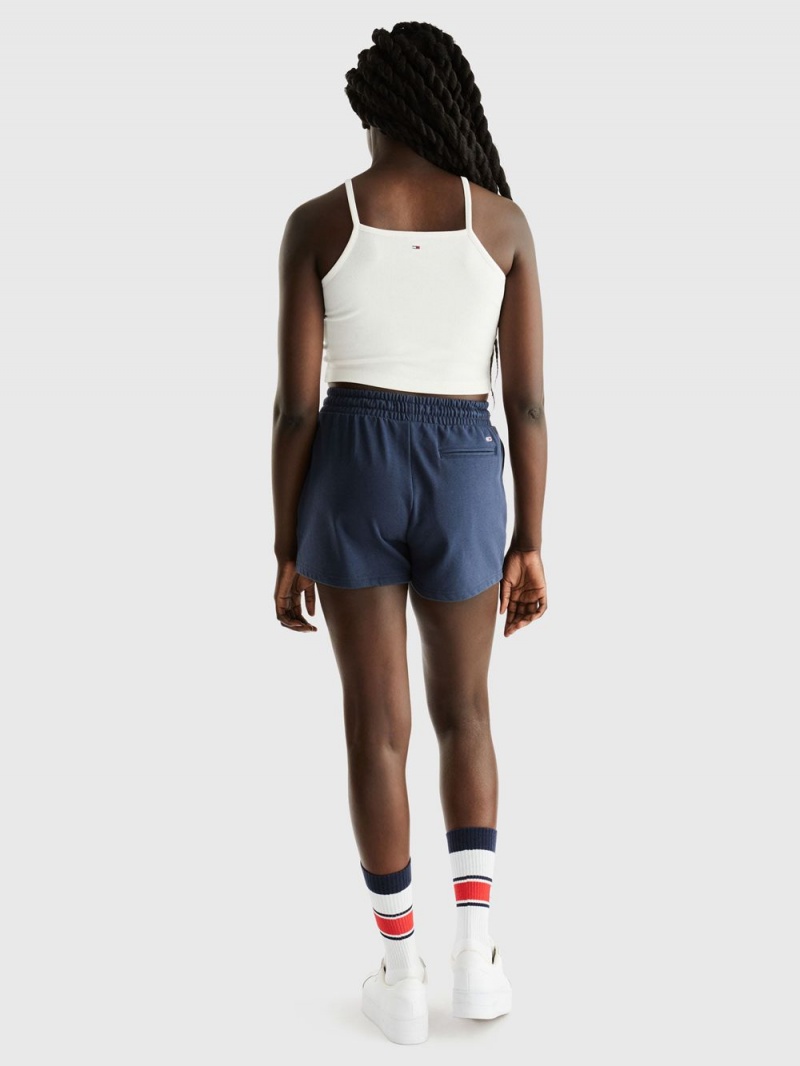 Tommy Hilfiger Solid Terry Shorts Dam Marinblå | 012-HYOAJG