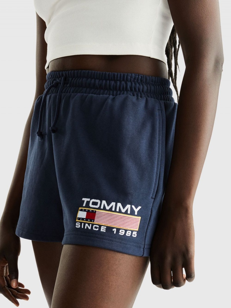 Tommy Hilfiger Solid Terry Shorts Dam Marinblå | 012-HYOAJG