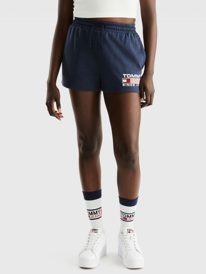 Tommy Hilfiger Solid Terry Shorts Dam Marinblå | 012-HYOAJG