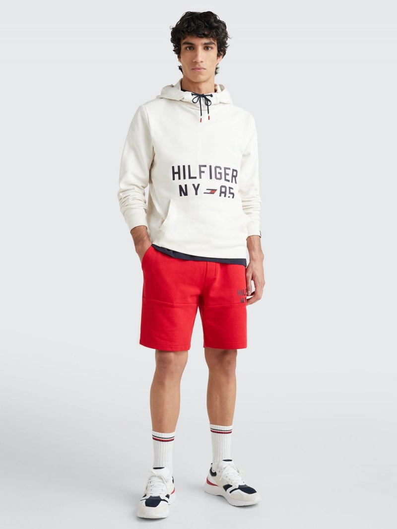 Tommy Hilfiger Sport Logo Hoodie Herr Vita | 089-VCPZDY