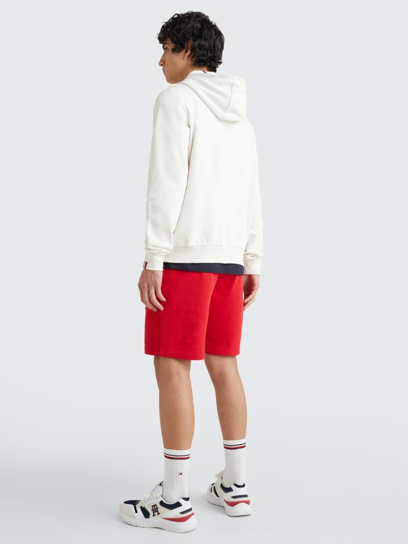 Tommy Hilfiger Sport Logo Hoodie Herr Vita | 089-VCPZDY