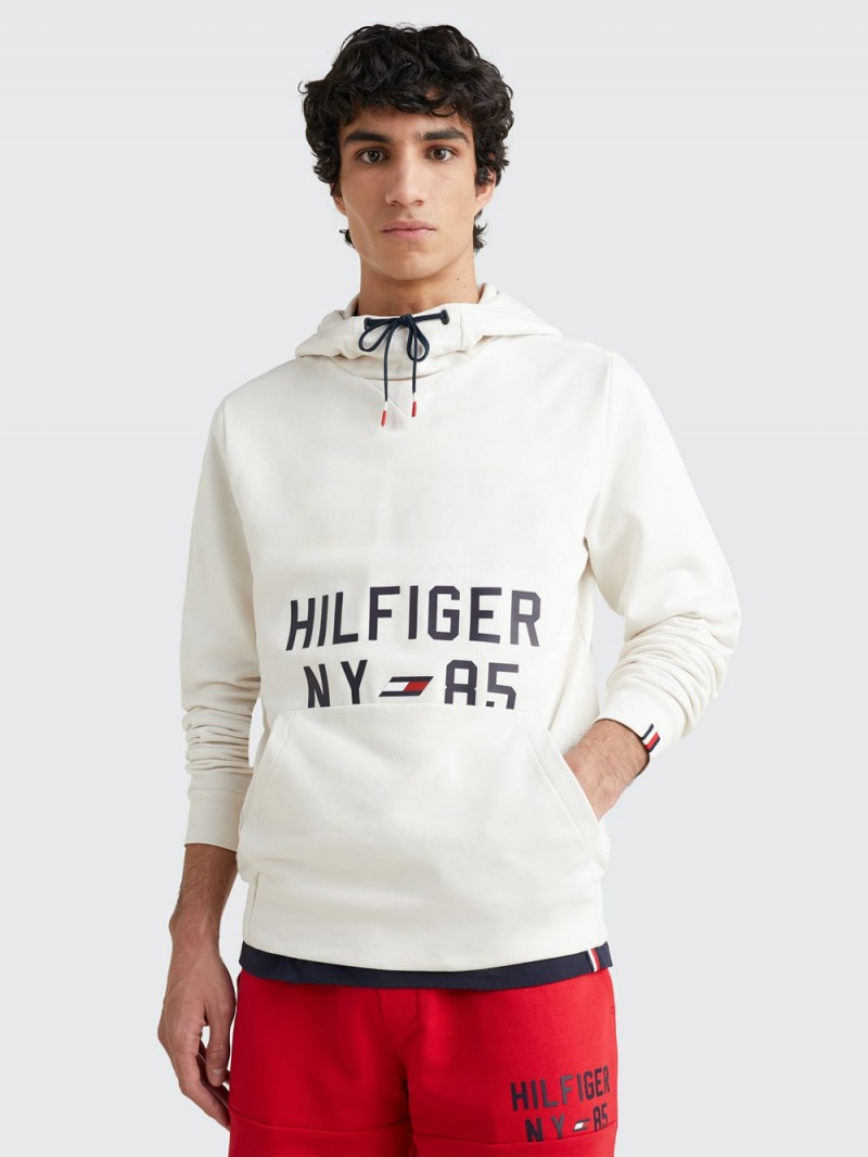 Tommy Hilfiger Sport Logo Hoodie Herr Vita | 089-VCPZDY