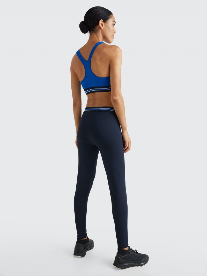 Tommy Hilfiger Sport Tape Full Length Leggings Dam Marinblå | 562-DFQKCJ