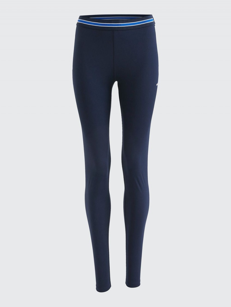 Tommy Hilfiger Sport Tape Full Length Leggings Dam Marinblå | 562-DFQKCJ