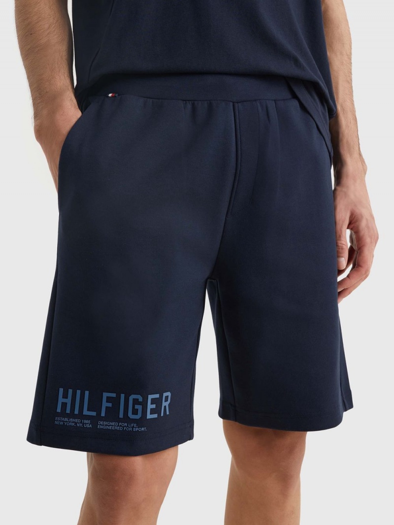 Tommy Hilfiger Sport Vanliga Fit Sweat Shorts Herr Marinblå | 182-RQOSJX