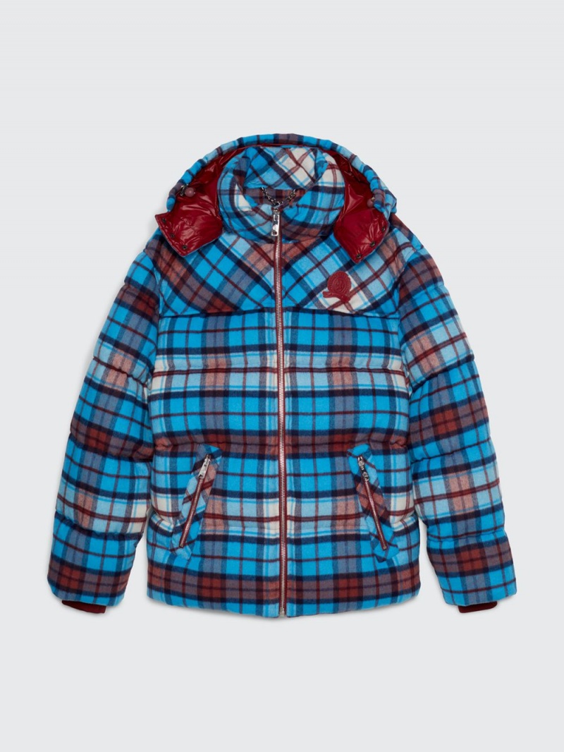 Tommy Hilfiger Tartan Check Oversized New York Puffer Jackor Herr Olika Färger | 976-RXOKWY