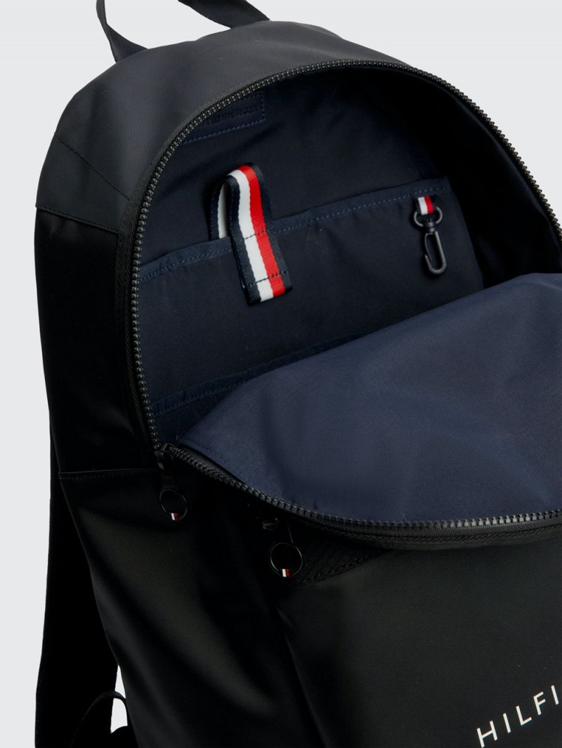 Tommy Hilfiger Textil Logo Ryggsäck Herr Svarta | 031-TIQBOM