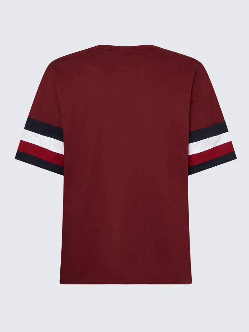 Tommy Hilfiger Thl Oversized Reversible Varsity T-shirt Herr Röda | 308-ORAFYH