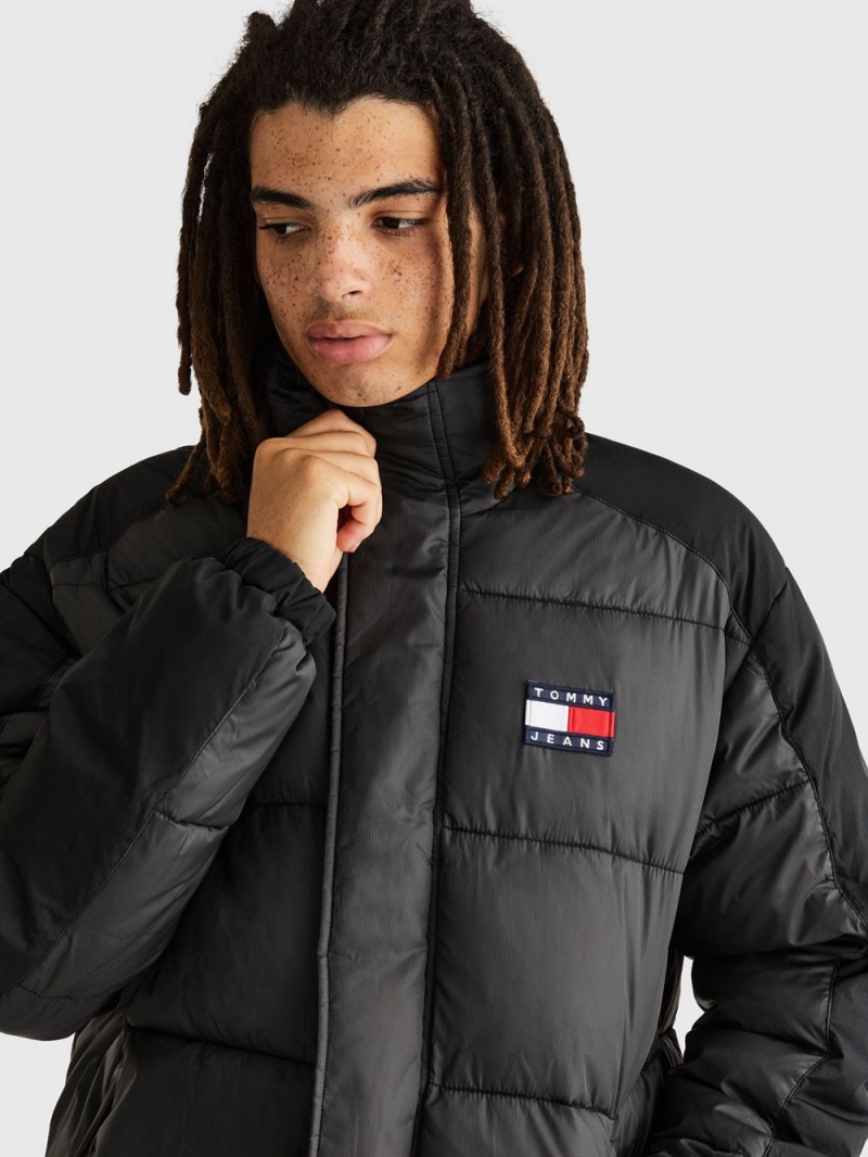 Tommy Hilfiger Tonal Badge Puffer Jackor Herr Svarta | 127-OQRIEV