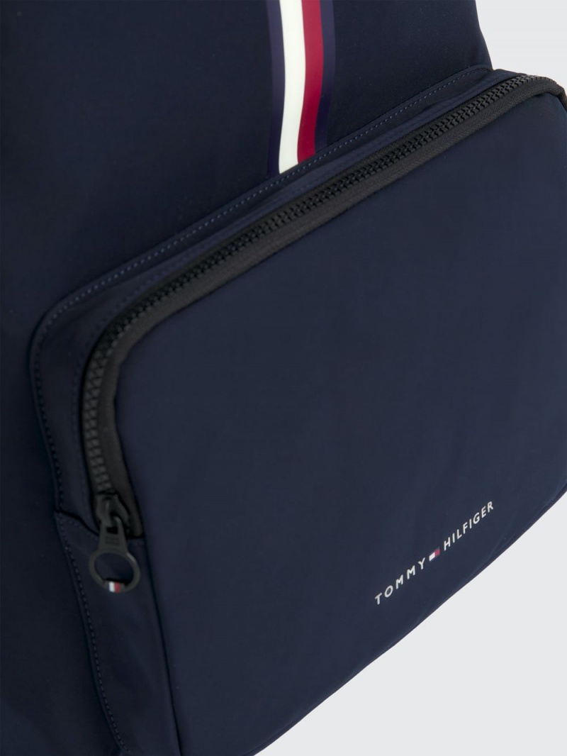 Tommy Hilfiger Vadderad Logo Signature Ryggsäck Herr Marinblå | 780-BCAEPU