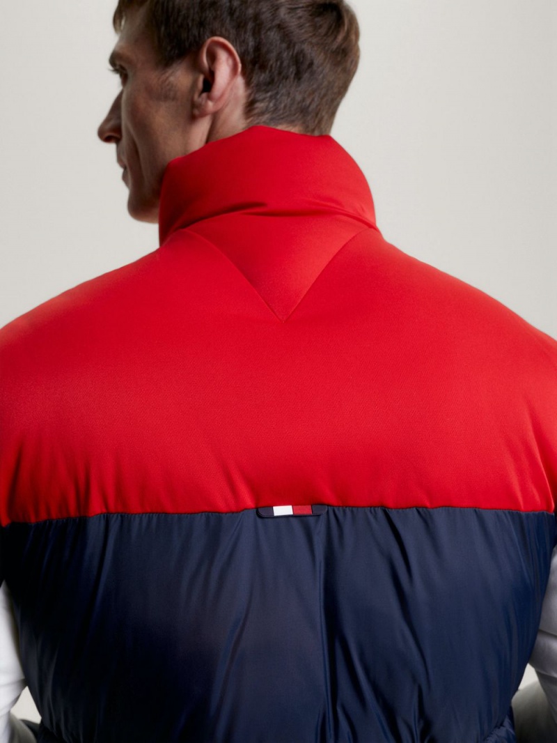 Tommy Hilfiger Warm Recycled New York Puffer Jackor Herr Röda Blå | 263-KBGISE