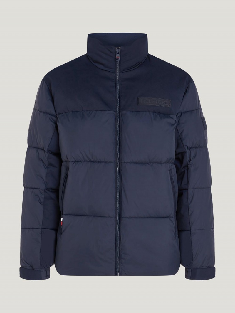 Tommy Hilfiger Warm Recycled New York Puffer Jackor Herr Marinblå | 641-EUVHTI