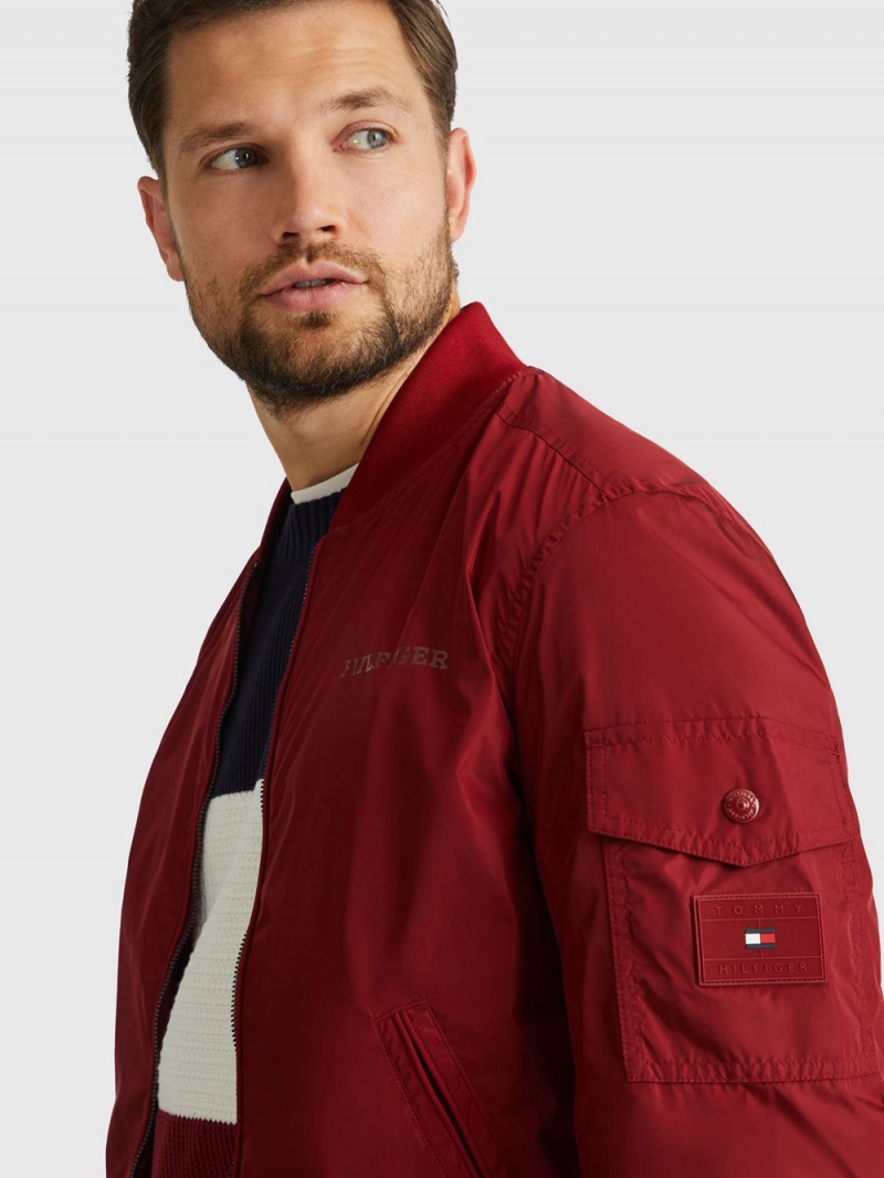 Tommy Hilfiger Wcc Lätta Bomber Jackor Herr Röda | 738-XIGPRQ