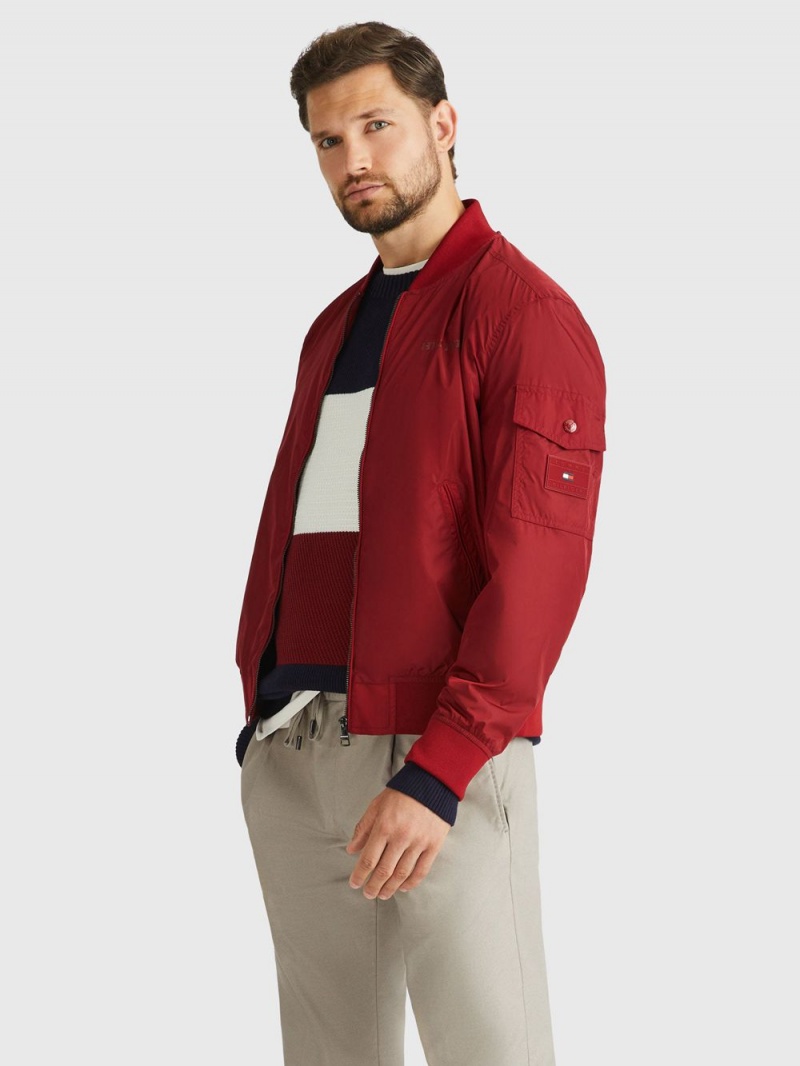 Tommy Hilfiger Wcc Lätta Bomber Jackor Herr Röda | 738-XIGPRQ