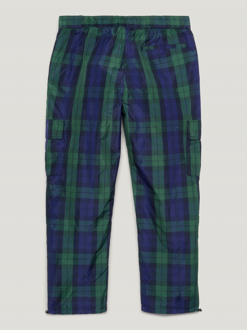 Tommy Hilfiger X Awake Ny Tartan Check Cargo Byxor Herr Blå | 368-ICYNRS