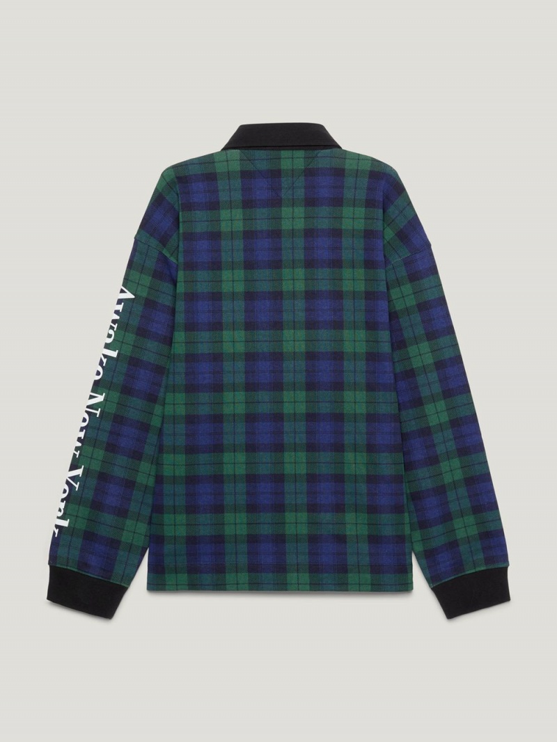 Tommy Hilfiger X Awake Ny Tartan Check Rugby Skjorta Herr Olika Färger | 706-ZRNEXY