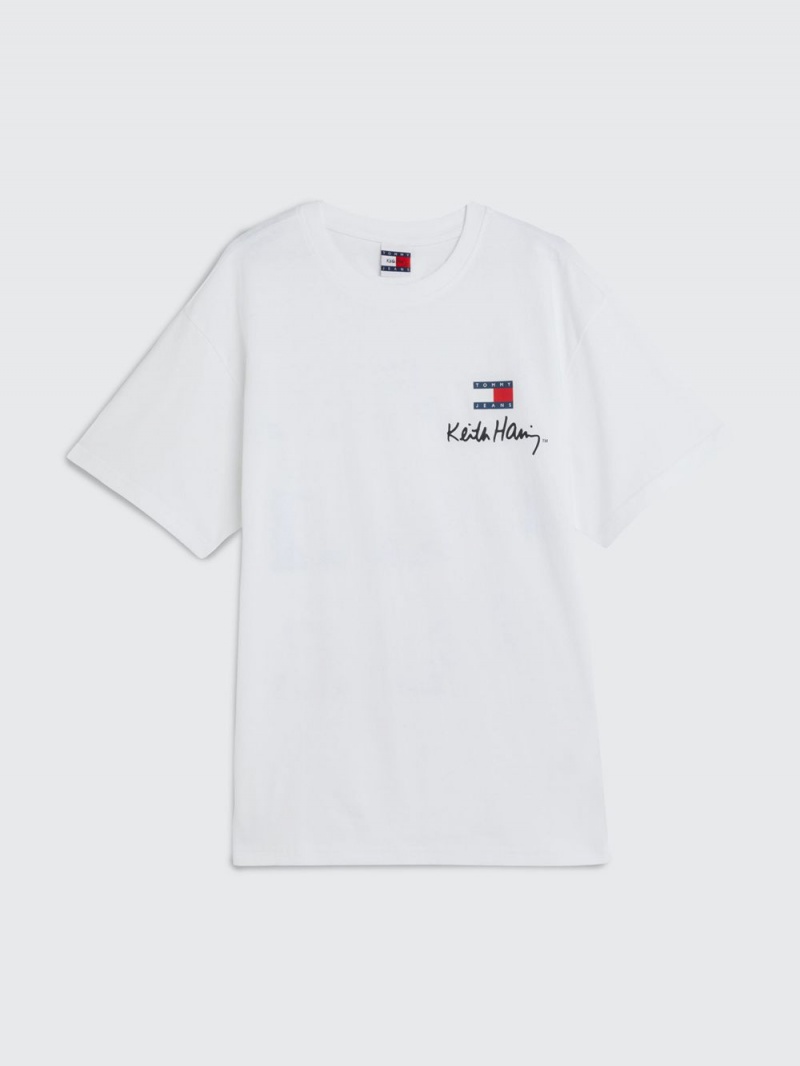 Tommy Hilfiger X Keith Haring Dual Gender Relaxed Fit T-shirt Herr Vita | 068-TKDYIW