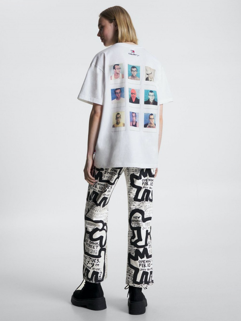 Tommy Hilfiger X Keith Haring Dual Gender Relaxed Fit T-shirt Herr Vita | 068-TKDYIW