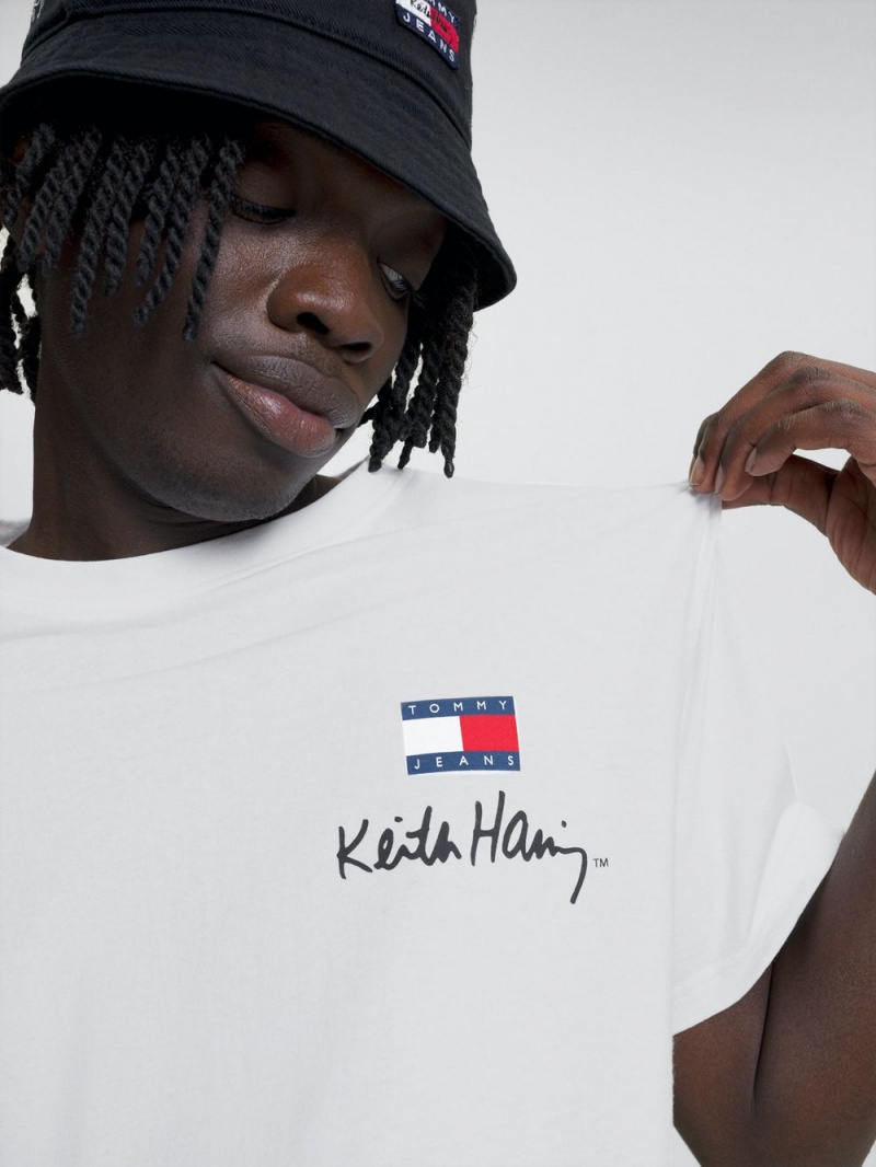 Tommy Hilfiger X Keith Haring Dual Gender Relaxed Fit T-shirt Herr Vita | 068-TKDYIW