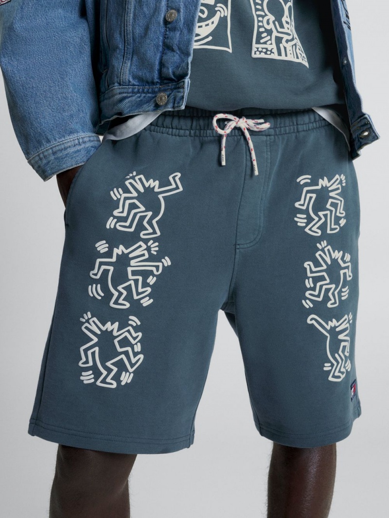 Tommy Hilfiger X Keith Haring Dual Gender Shorts Herr Blå | 380-TOKUWQ