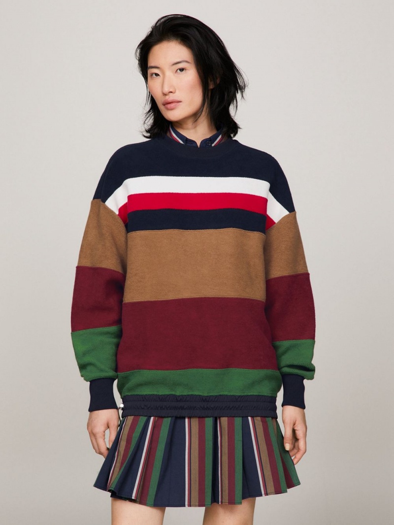 Tommy Hilfiger X Pendleton New York Stripe Oversized Tröjor Herr Olika Färger | 109-KWCBHD