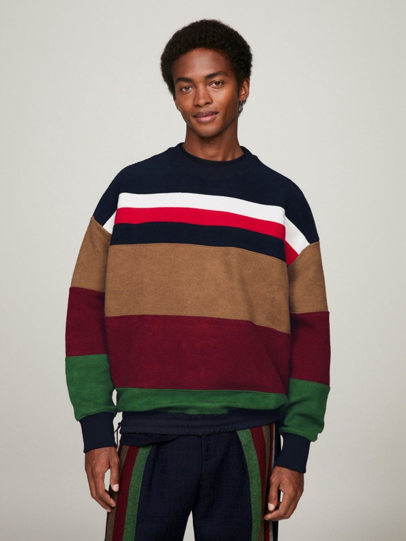 Tommy Hilfiger X Pendleton New York Stripe Oversized Tröjor Herr Olika Färger | 109-KWCBHD