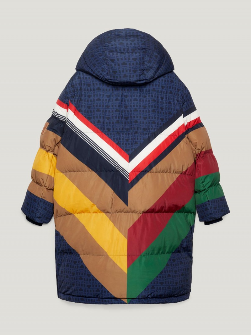 Tommy Hilfiger X Pendleton New York Stripe Parka Jackor Herr Marinblå | 305-GIXUPW