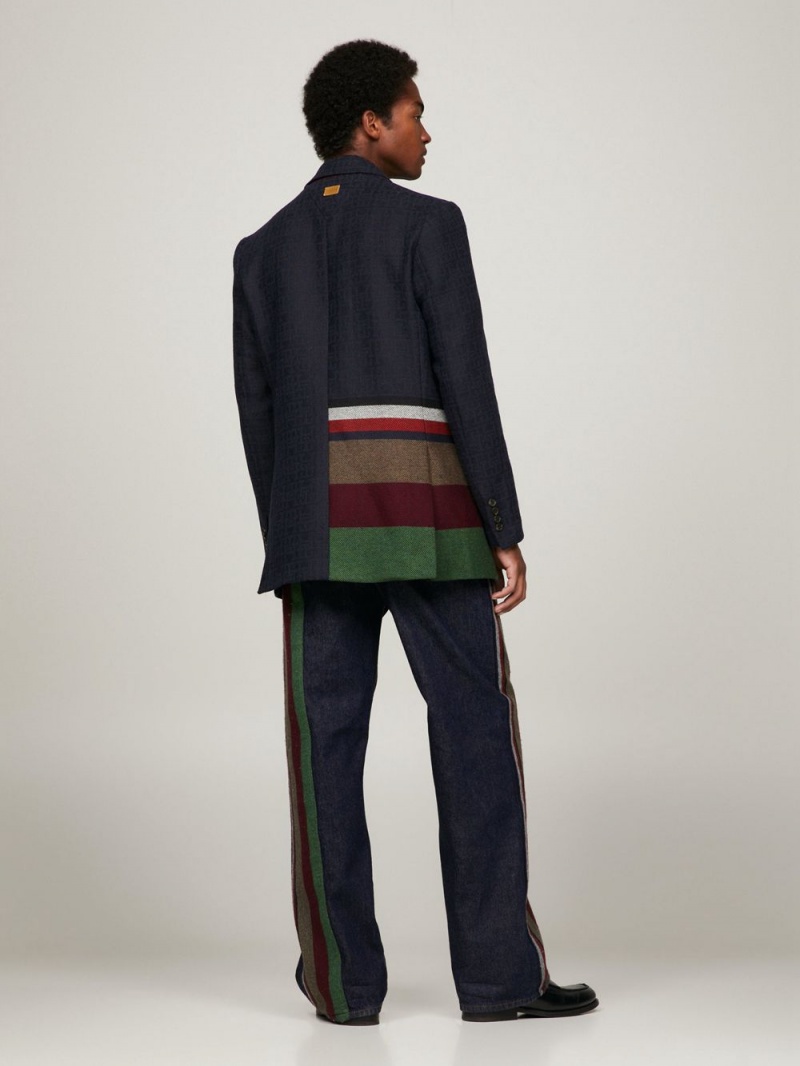 Tommy Hilfiger X Pendleton New York Stripe Boxy Blazer Herr Marinblå | 017-DGURQP