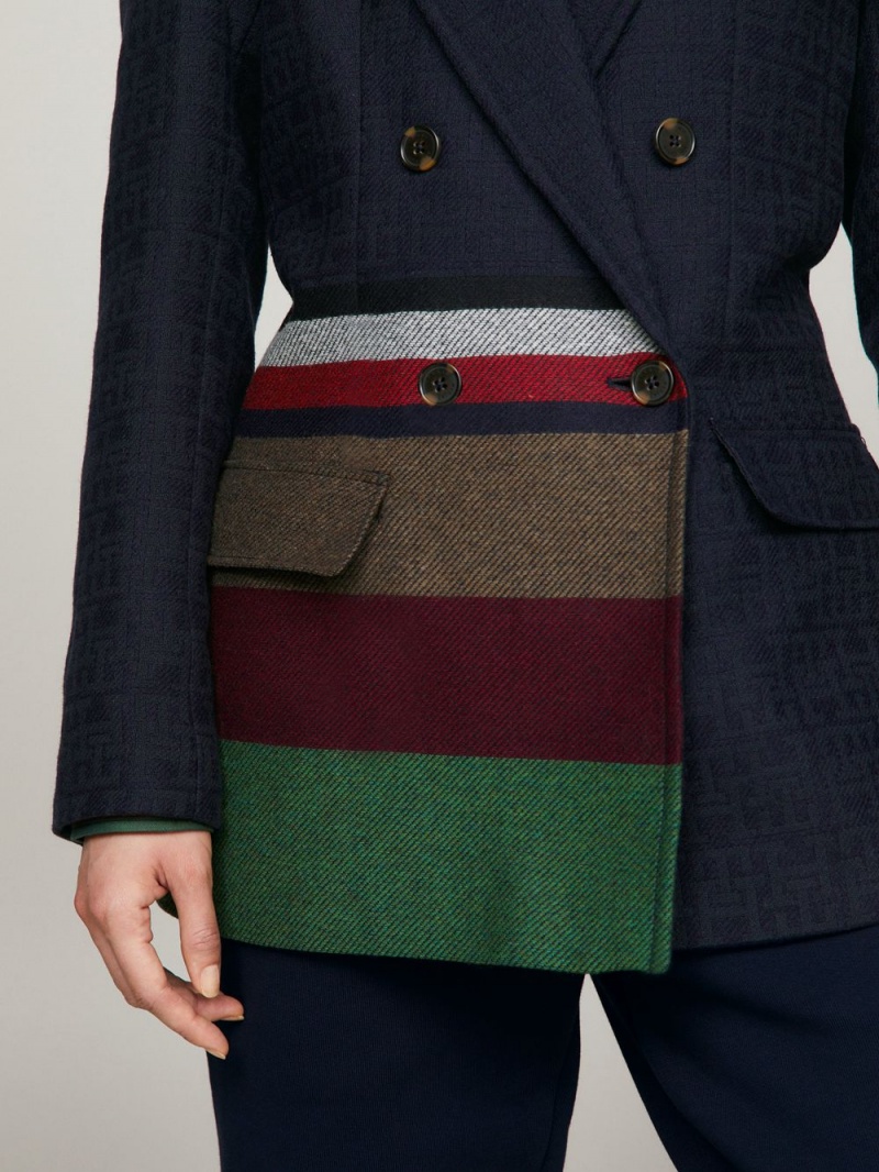 Tommy Hilfiger X Pendleton New York Stripe Boxy Blazer Herr Marinblå | 017-DGURQP