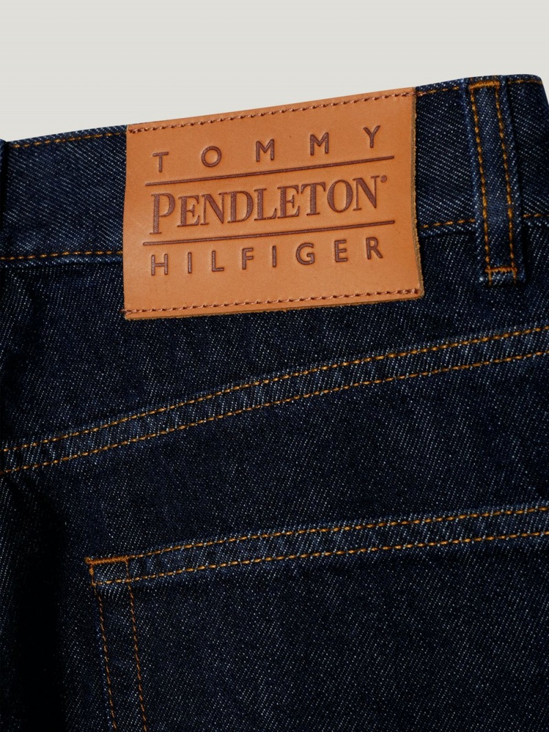 Tommy Hilfiger X Pendleton New York Stripe Hetero Jeans Herr Blå | 208-MDKSWY