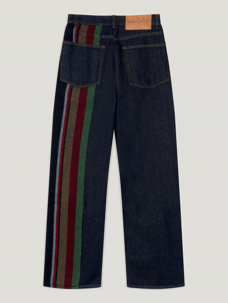 Tommy Hilfiger X Pendleton New York Stripe Hetero Jeans Herr Blå | 208-MDKSWY