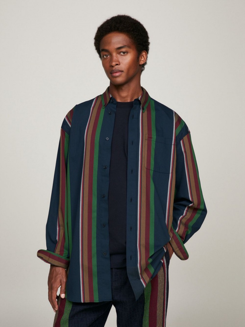 Tommy Hilfiger X Pendleton Prep New York Stripe Skjorta Herr Olika Färger | 268-GASNWY